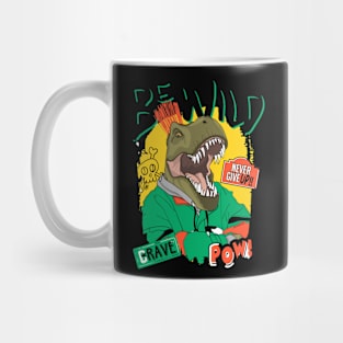 hand drawn cool dinosaur Mug